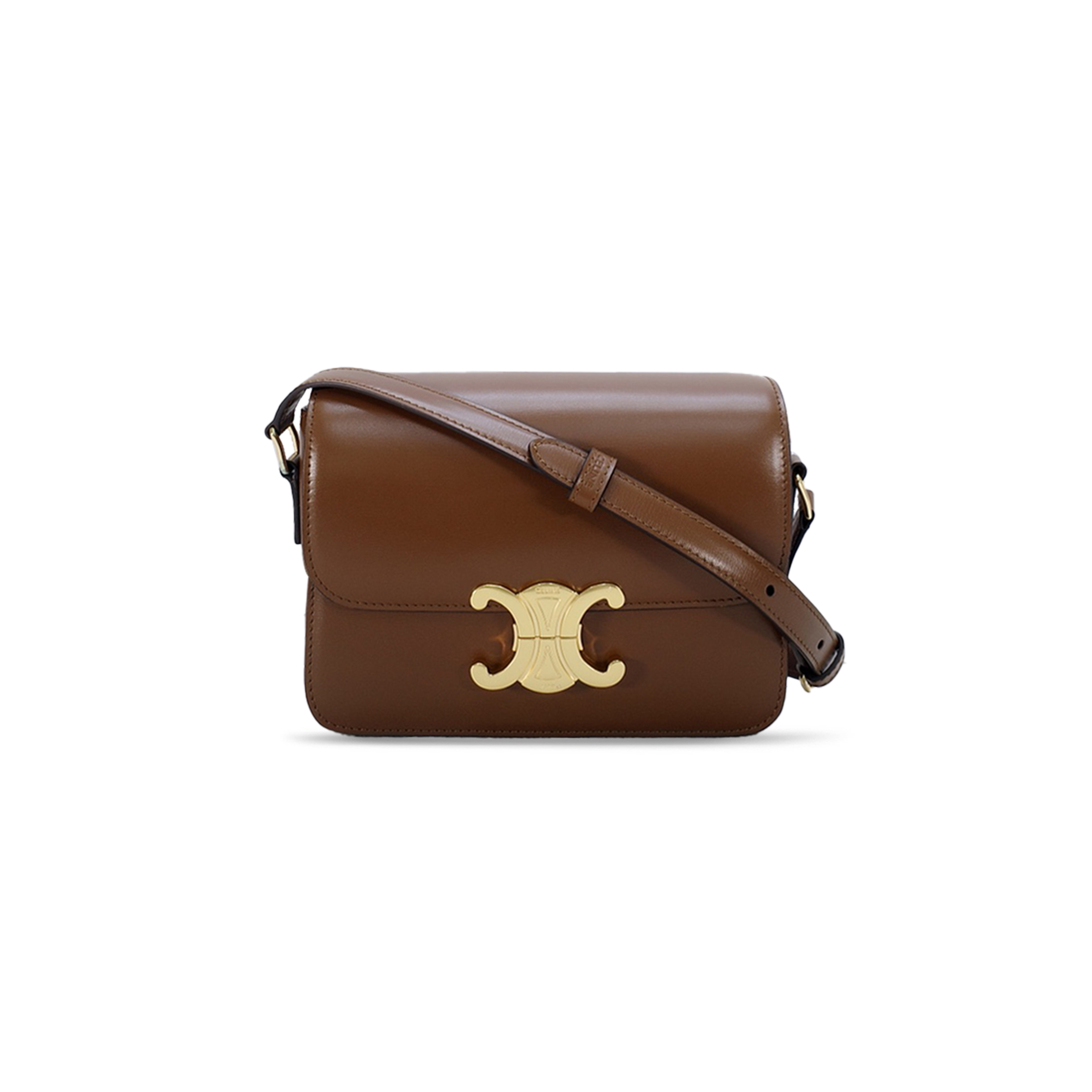 CELIN SMALL TEEN TRIOMPHE BAG IN NATURAL CALFSKIN 188423BF4.28LS (18.5*14*6cm)